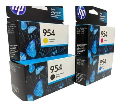 Pack Kit 4 Cartuchos Hp 954 Bk Y Colores Facturado Y Nuevo En Venta En