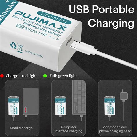 Usb Direkt Wiederaufladbare V Batterie Mah Volt Batterien Ebay