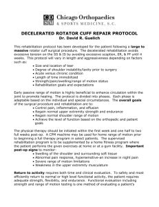 ROTATOR CUFF REPAIR PROTOCOL