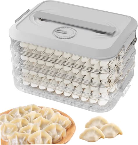 Dumpling Box Layer Dumpling Storage Box With Lids Time Recorder