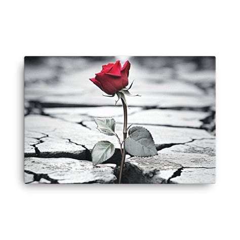 The Rose That Grew From Concrete Canvas Etsy