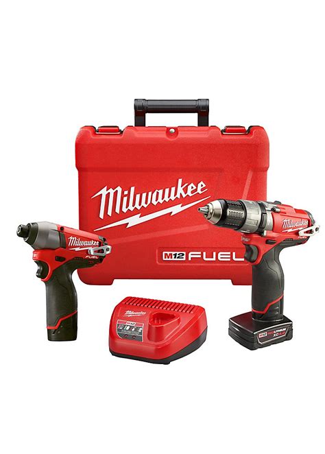 Milwaukee Tool M12 Fuel 12v Lithium Ion Brushless Cordless 1 2 Inch Hammer Drill And Impact