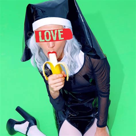 Premium Photo Sexy Blonde Nun Love Sucks Banana Adult Store Advertising Concept Role Playing Games