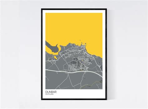 Dunbar, Scotland Map Art Print Many Styles 350gsm Art Quality Paper ...