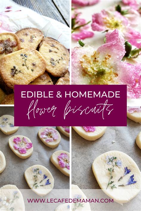 Homemade Edible Flower Biscuits Le Caf De Maman