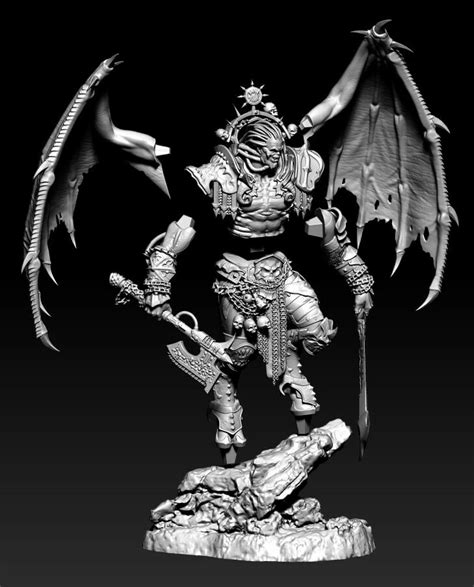 Free 3d File The Daemon Primarch Angron 🎨 ・3d Print Design To Download