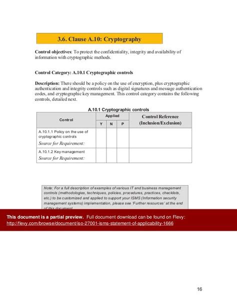 Iso 27001 Isms Statement Of Applicability