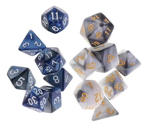 Dados Poliédricos De 14 Peças Para Jogo De Tabuleiro Rpg Frete grátis