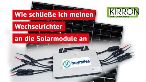 Wie schließe ich meinen Wechselrichter an Solarmodule an YouTube