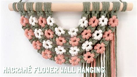 DIY Macrame flower wall hanging new designl 마크라메 월 행잉 tapiz de