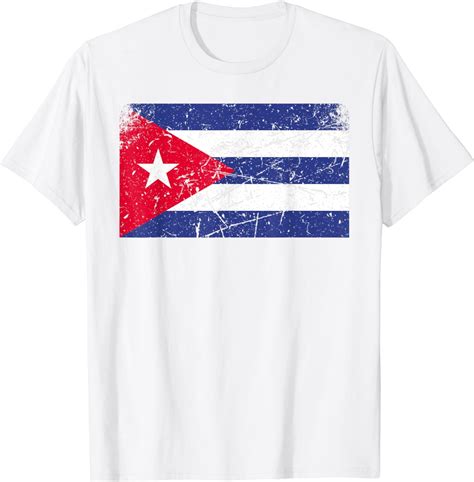 Vintage Proud Cuban American Patriotic And Pride Cuba Flag T Shirt