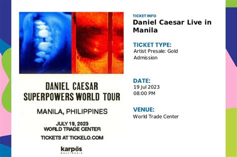 Daniel Caesar Superpowers world tour on Carousell