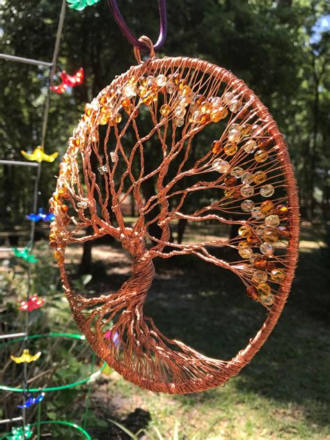 8 Inch Handmade Copper Wire Tree Of Life One Of A Kind Etsy