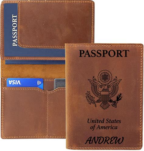 Amazon Personalized Leather Passport Holder Custom Travel Wallet