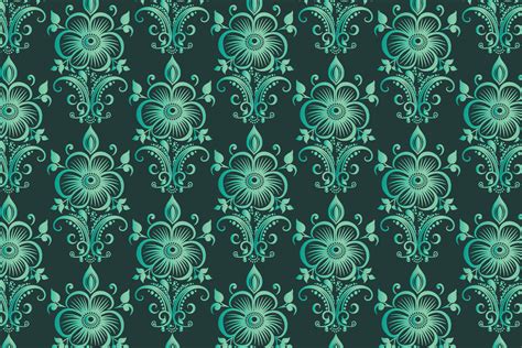 Dark Green floral Pattern with Intricate Details 33948654 Vector Art at ...