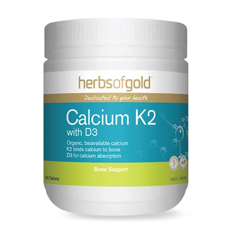 Herbs Of Gold Calcium K2 With D3 Natures Works