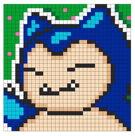 Snorlax Pokemon Pixel Art Pix Brix Image De Pixel Coloriage Pixel