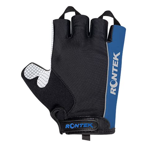 Luva Para Ciclismo Rontek Rt Dedo Curto Preto Azul M Sta Bikes