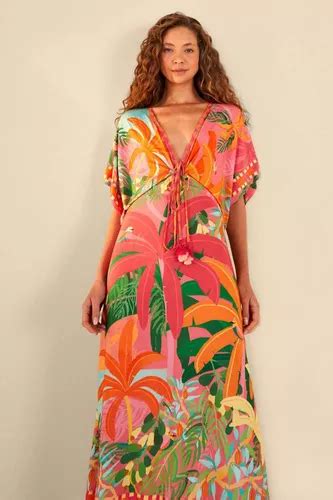 Vestido Midi Maré Tropical Farm Parcelamento sem juros