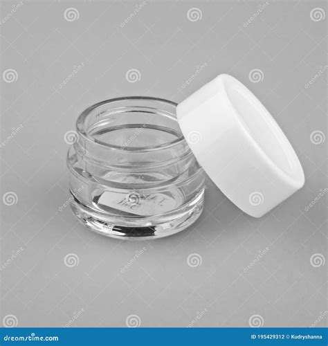 Close Up Of A Beauty Hygiene Container Isolated On A Grey Background