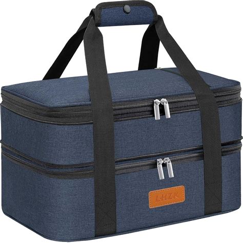 Amazon LHZK Double Insulated Casserole Carrier For Hot Or Cold Food Lasagna Holder Tote