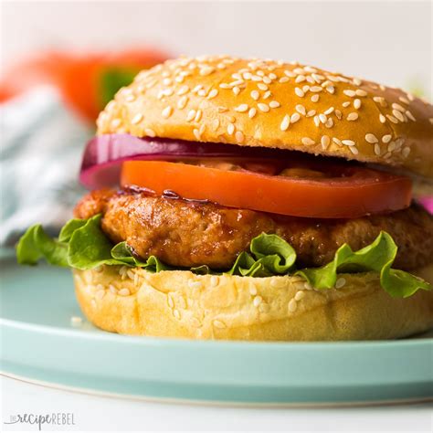 JUICY Chicken Burger Recipe [step by step VIDEO] - The Recipe Rebel