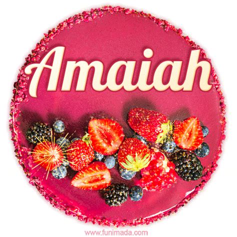 Happy Birthday Cake With Name Amaiah Free Download