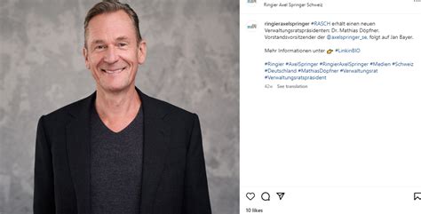 Mathias Döpfner Neue Freundin Biografie Wohnort Vermögen Eltern