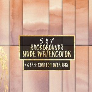 Nude Watercolor Digital Paper Nude Watercolor Textures Invitation Templates Ombre Watercolor