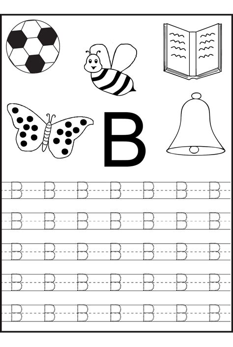 Letter B Traceable Worksheets Free Printable Letter B Tracin