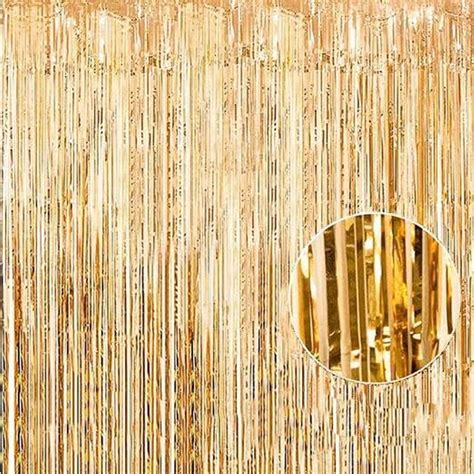 Buy MARKQ Gold Foil Fringe Curtain 1 X 2 Meter Metallic Tinsel