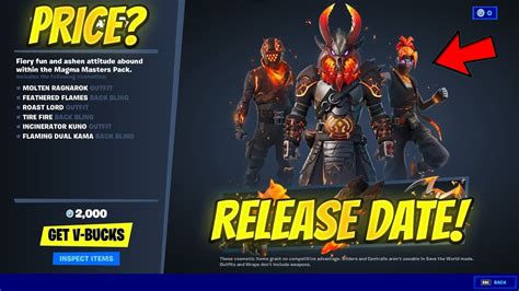 Magma Masters Pack Confirmed Release Date In Fortnite Item Shop New