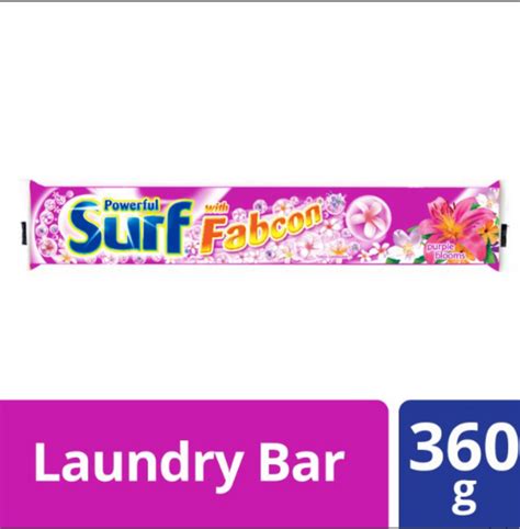 Surf Long Bar W Fabcon Purple Blooms 360g