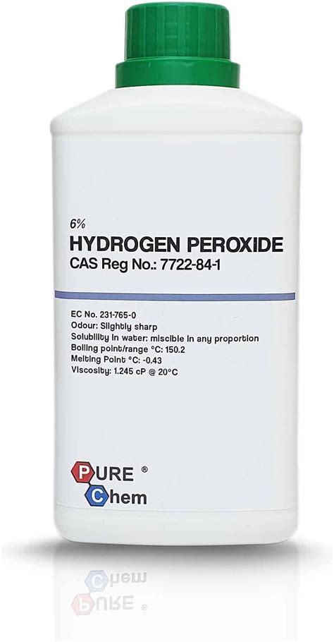 Peróxido de hidrógeno 6 puro Chem H2O2 20 Vols 1L Amazon es Salud