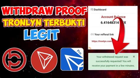 WITHDRAW PROOF TRONLYN TERBUKTI MEMBAYAR KE TRONLINK PRO Trx