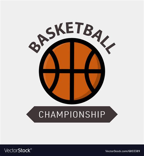 Basketball Championship Badge Royalty Free Vector Image