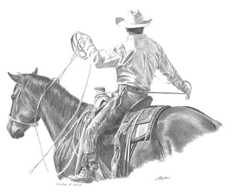 Horse And Cowboy Drawing at PaintingValley.com | Explore collection of Horse And Cowboy Drawing