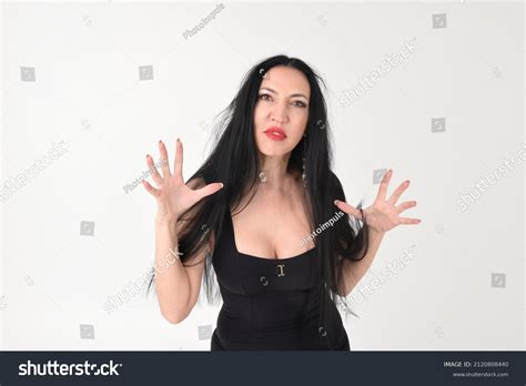 Portrait Beautiful Brunette Woman Explosive Fighting Stock Photo 2120808440 Shutterstock