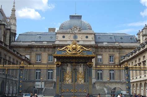 The Palais de Justice, located in the Île de la Cité in central Paris, France, is built on the ...