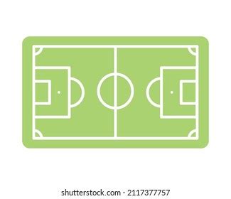 Soccer Field Design Over White Stock Vector (Royalty Free) 2117377757 ...