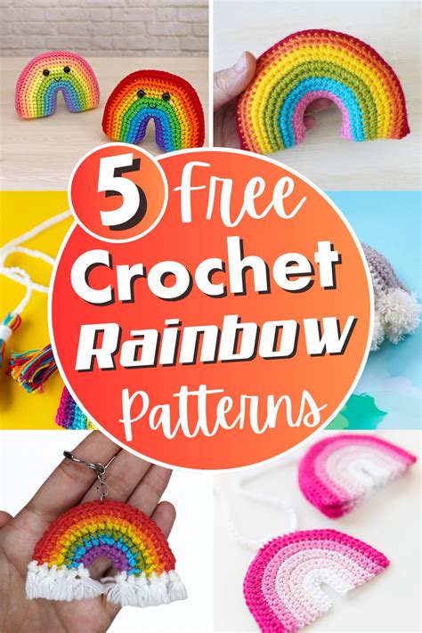 Easy Crochet Rainbow Patterns For Trying Different Colors On Hand Clairea Belle Makes