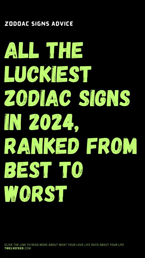 All The Luckiest Zodiac Signs In 2024 Ranked From Best To Worst The