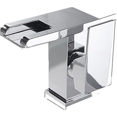 Bathroom Faucet LED Light Basin Faucet 3 Colors Changing Waterfall Spout Basin Mixer Tap Hot And