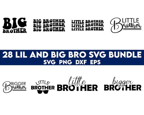 Lil Bro Big Bro Svg Bundle Little Brother Svg Big Bro Svg Lil Bro Svg Monster Truck Svg Big