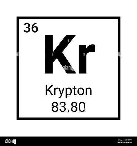 Krypton atomic structure Black and White Stock Photos & Images - Alamy