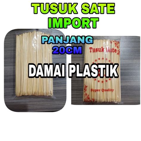 Jual Makan Peralatan Paket Tusuk Sate Import Panjang Cm Bambu Asli