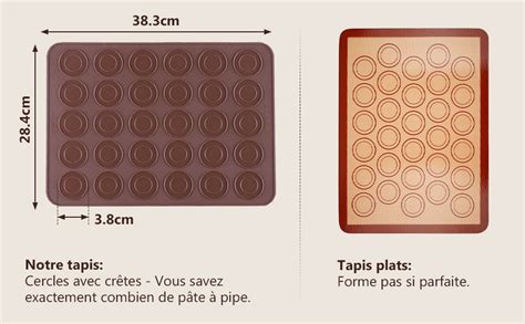 Langray Tapis De Cuisson Macarons Plaque Macarons Meringues Moule En