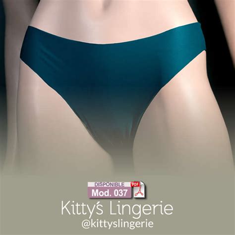 Molde em PDF Calcinha Sem Elástico Ref 037 Kitty s Lingerie H