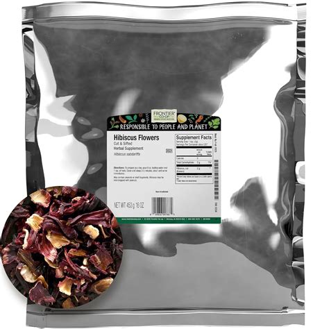 Hibiscus Flowers Cut And Sifted Kosher 1 Lb Bulk Bag Hibiscus Sabdariffa L