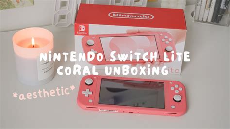 Nintendo Switch Lite Coral Unboxing Aesthetic YouTube